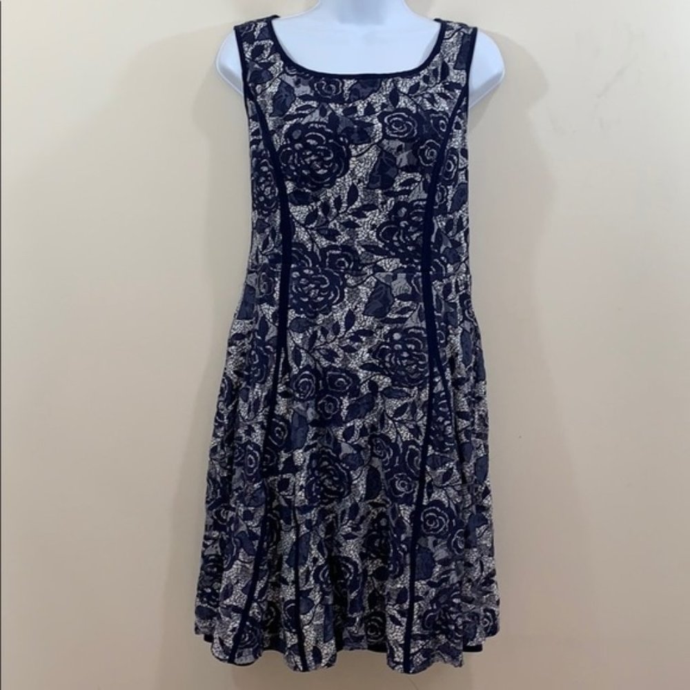 CB Established Floral Lace Overlay Dress Size 8